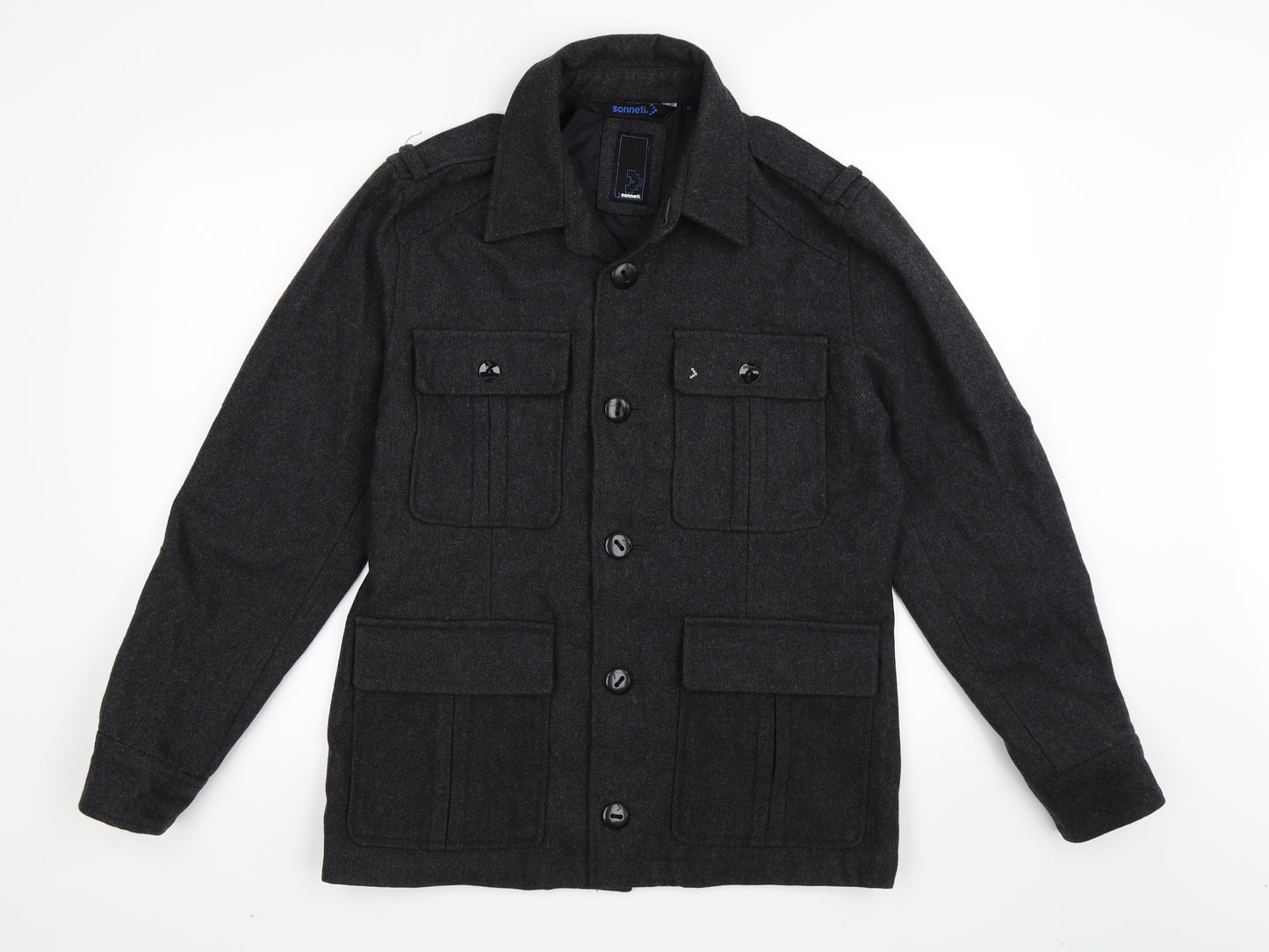Sonnetti Mens Grey  Fleece Jacket Coat Size M