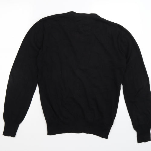 Firetrap Mens Black  Knit Cardigan Jumper Size L