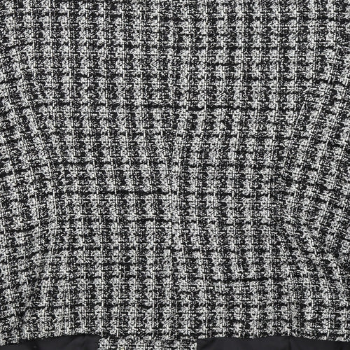 Bonmarché Womens Black Check Knit Jacket  Size 18