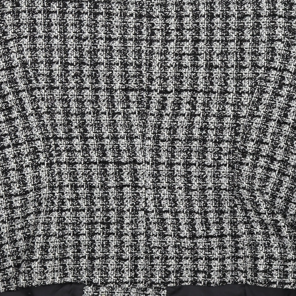 Bonmarché Womens Black Check Knit Jacket  Size 18