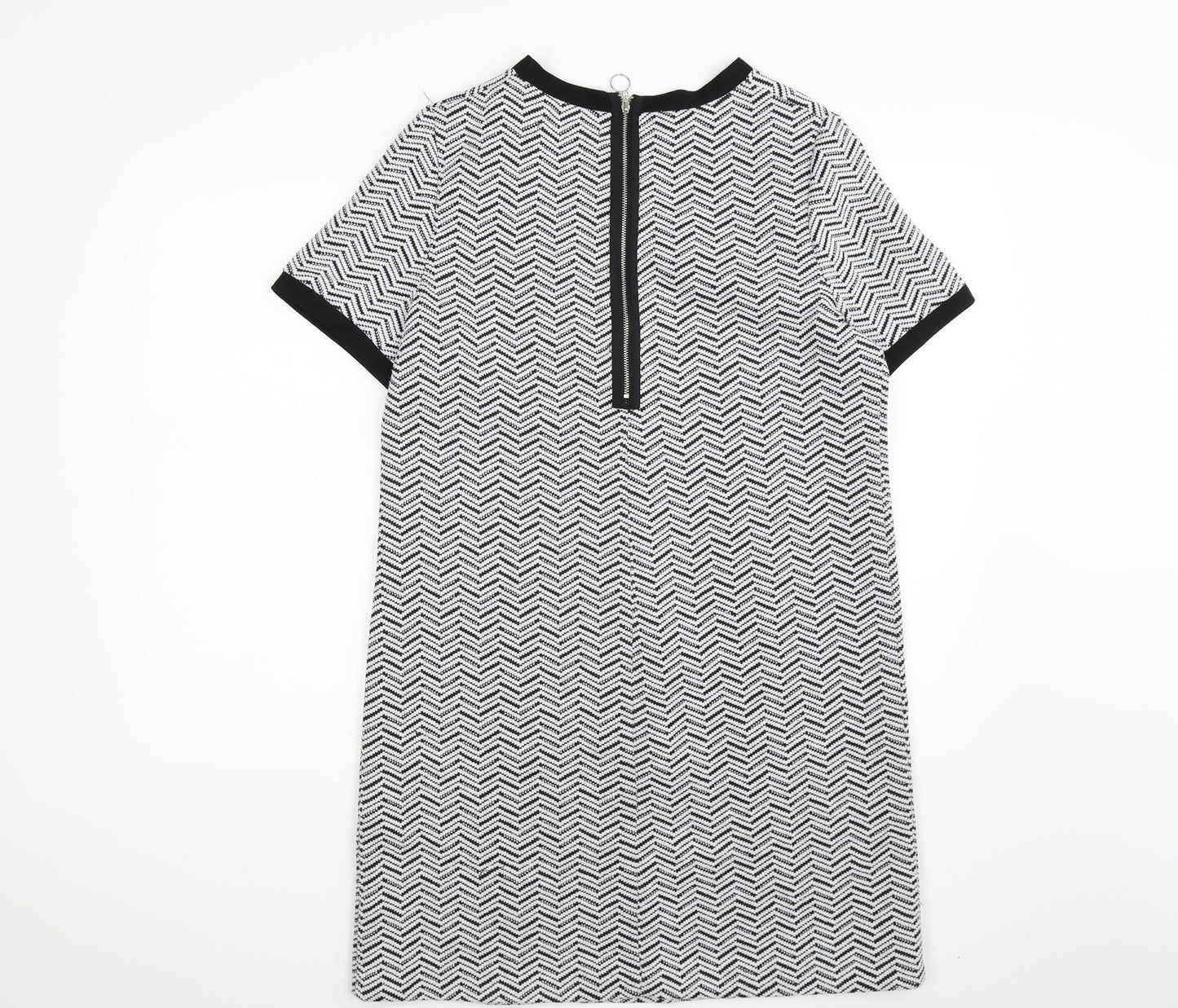 Marks and Spencer Womens White Striped  T-Shirt Dress  Size 12