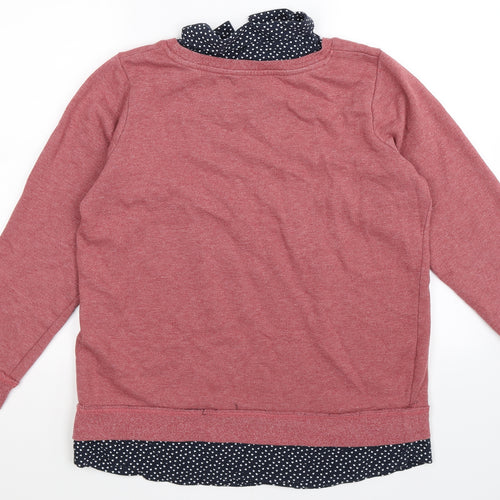 George Womens Pink Polka Dot Jersey Pullover Sweatshirt Size 16  - new york girl