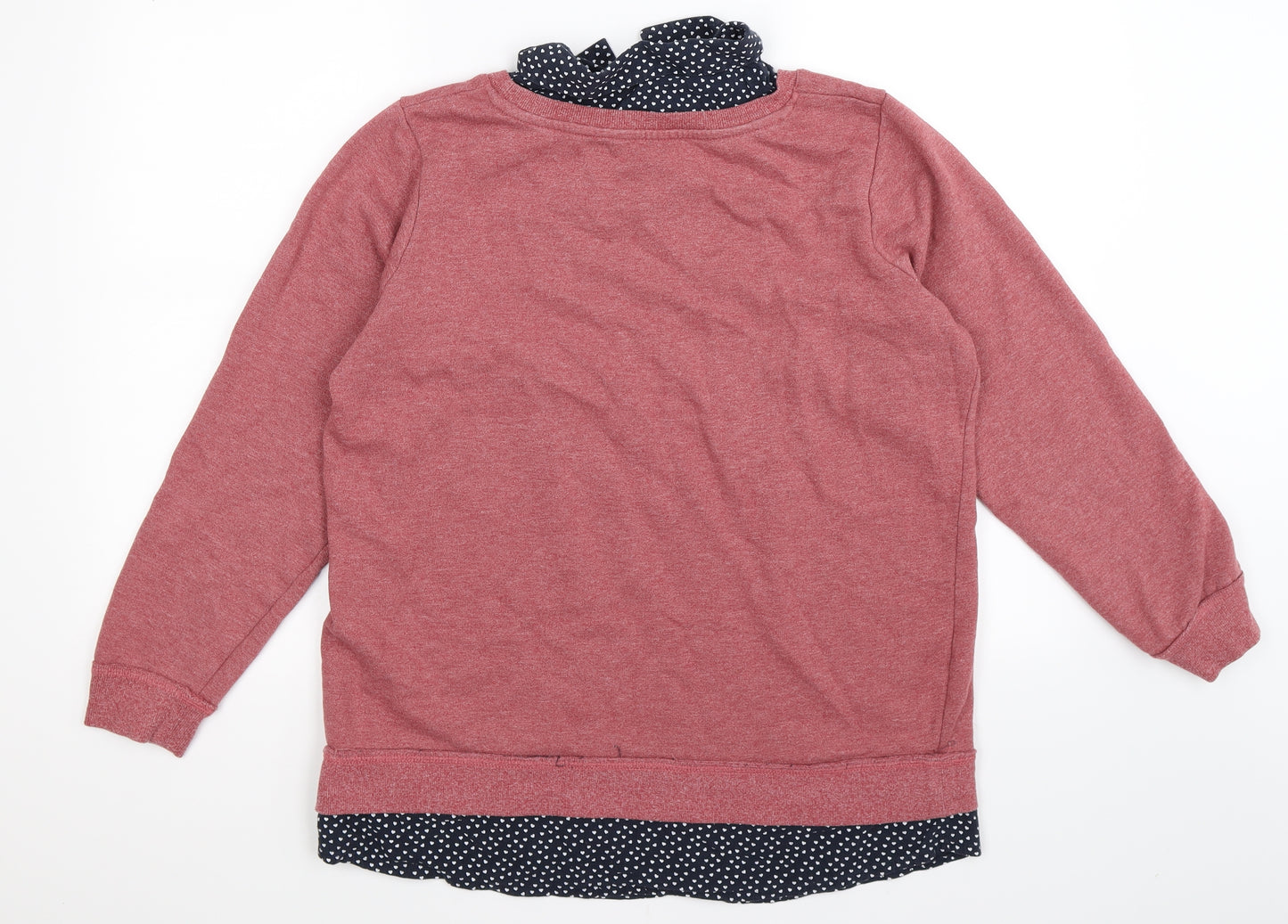 George Womens Pink Polka Dot Jersey Pullover Sweatshirt Size 16  - new york girl