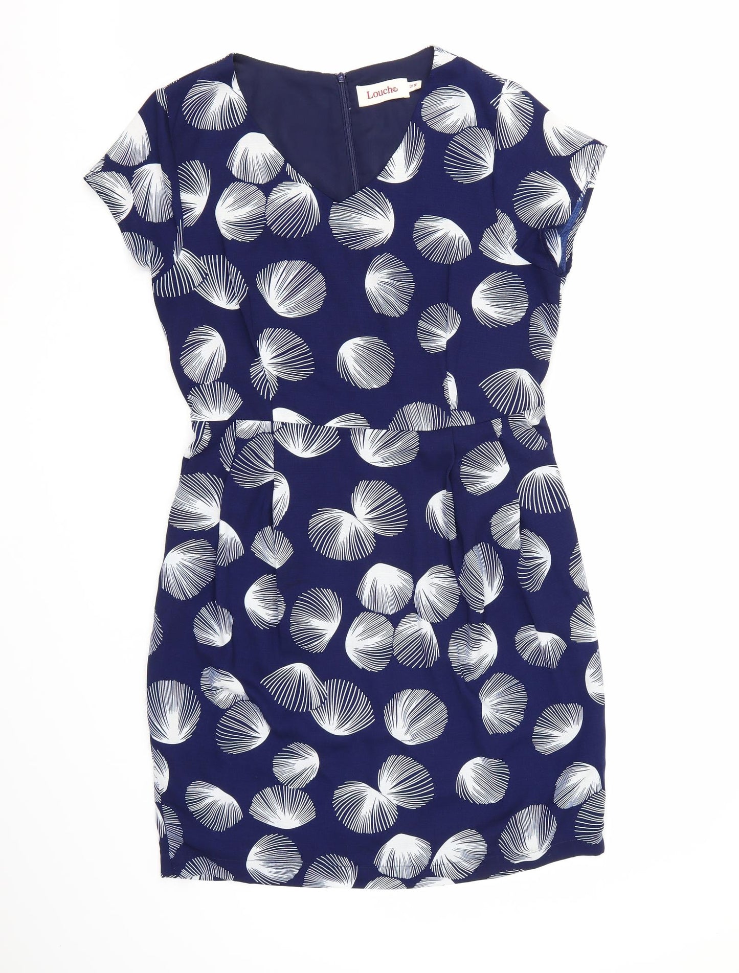 Louche Womens Blue Floral  A-Line  Size 12