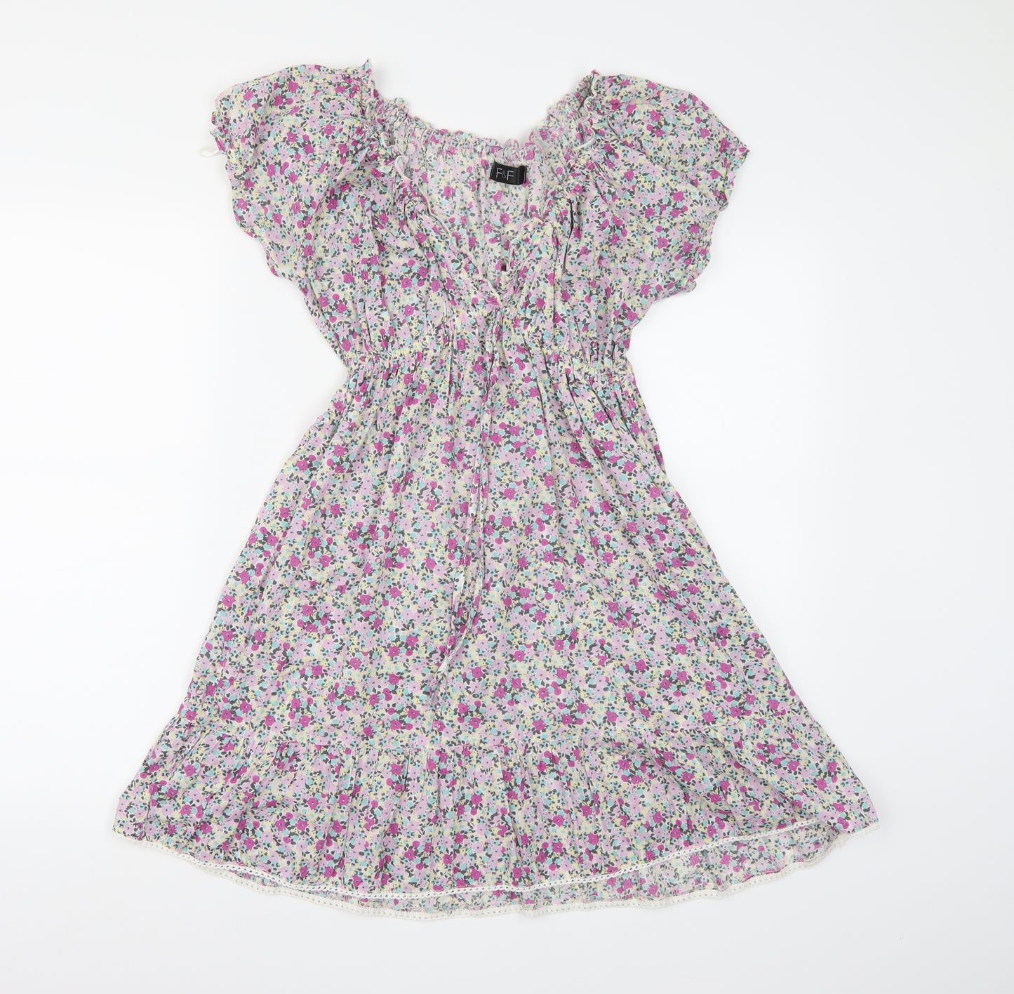 F&F Womens Multicoloured Floral  Trapeze & Swing  Size S