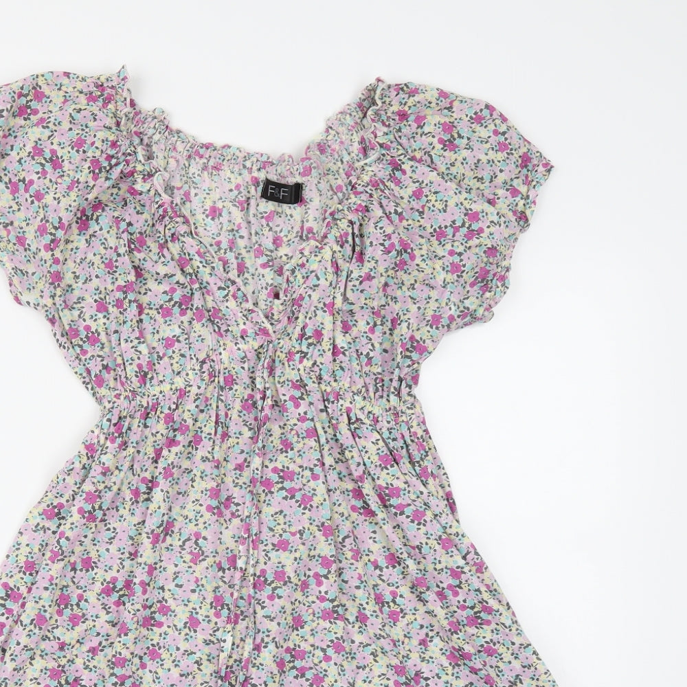 F&F Womens Multicoloured Floral  Trapeze & Swing  Size S