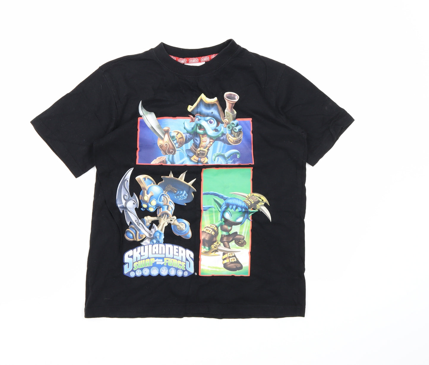 Skylanders Boys Black   Basic T-Shirt Size 9-10 Years  - skylanders