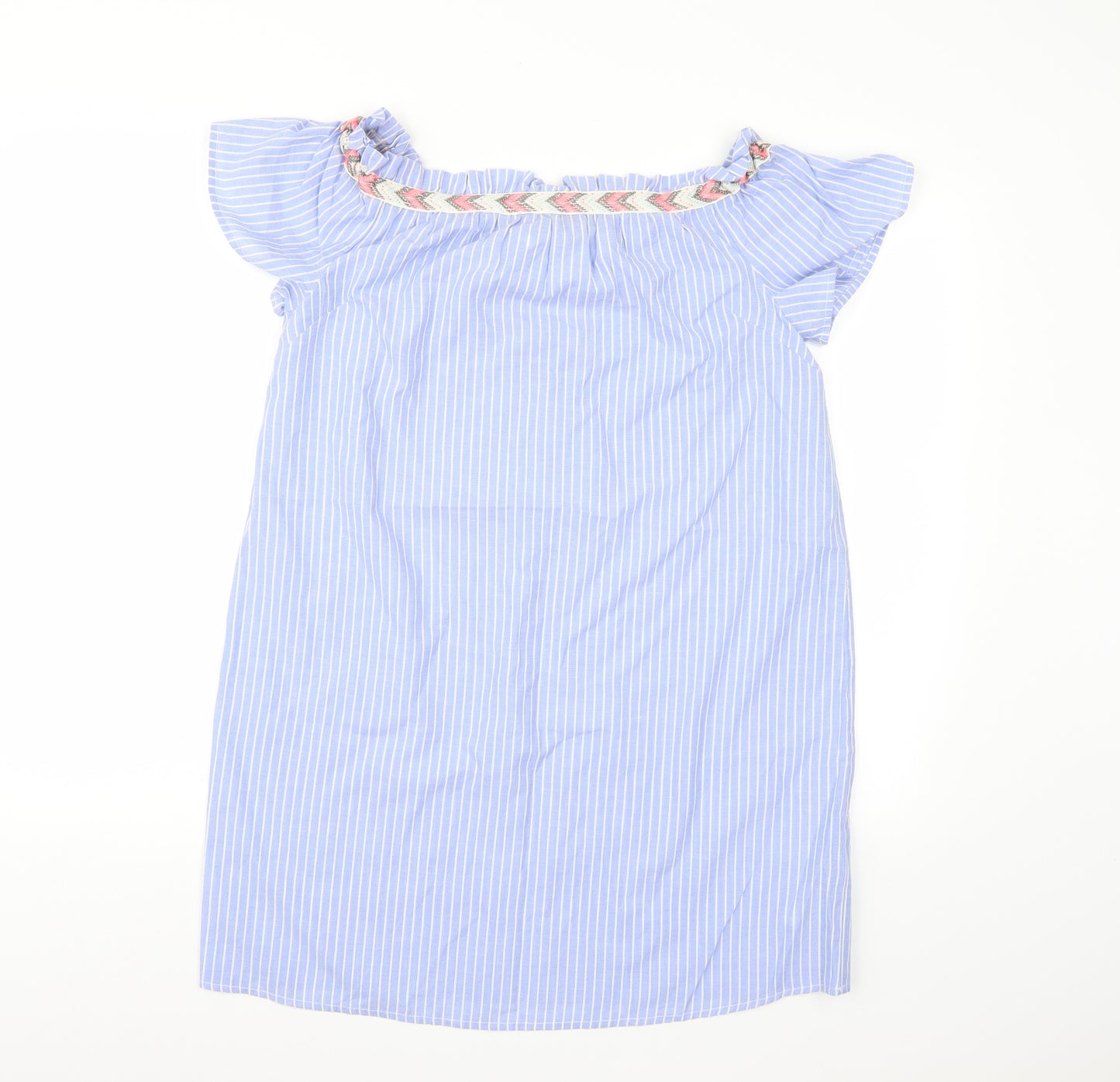 New Look Womens Blue Striped  A-Line  Size 12