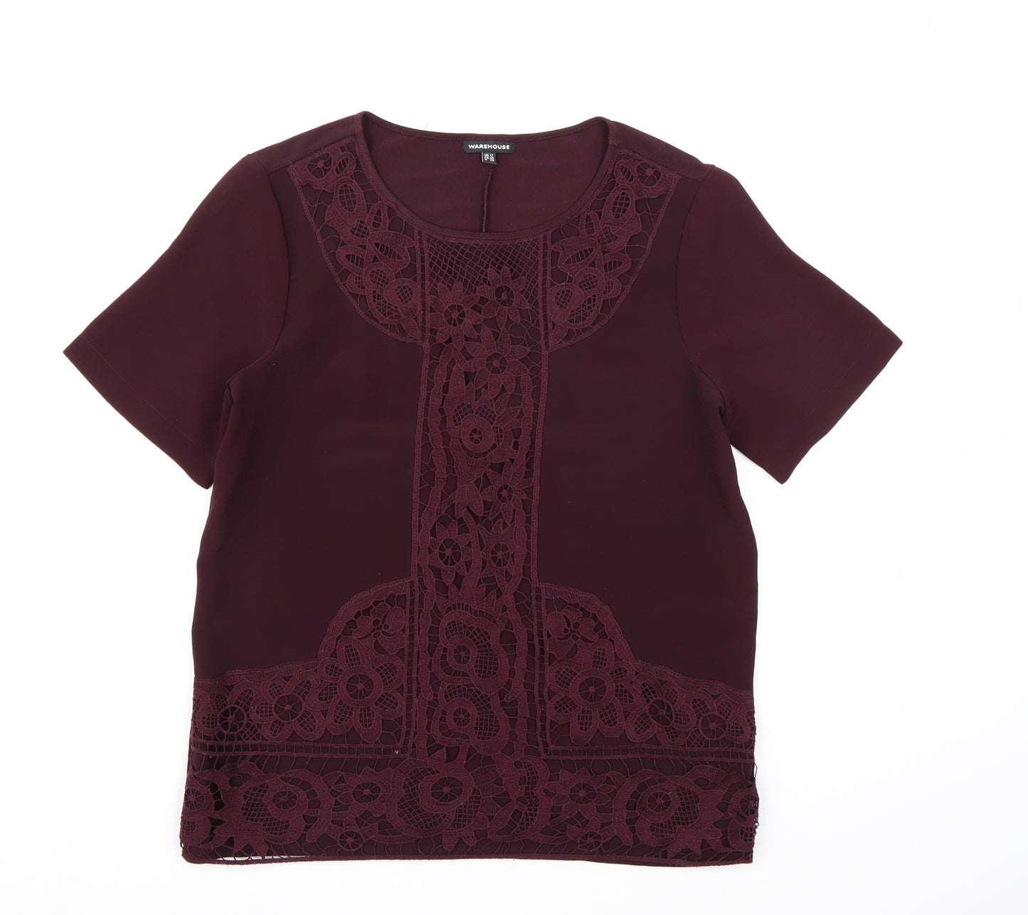 Warehouse Womens Purple   Basic T-Shirt Size 12