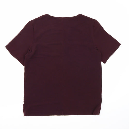 Warehouse Womens Purple   Basic T-Shirt Size 12
