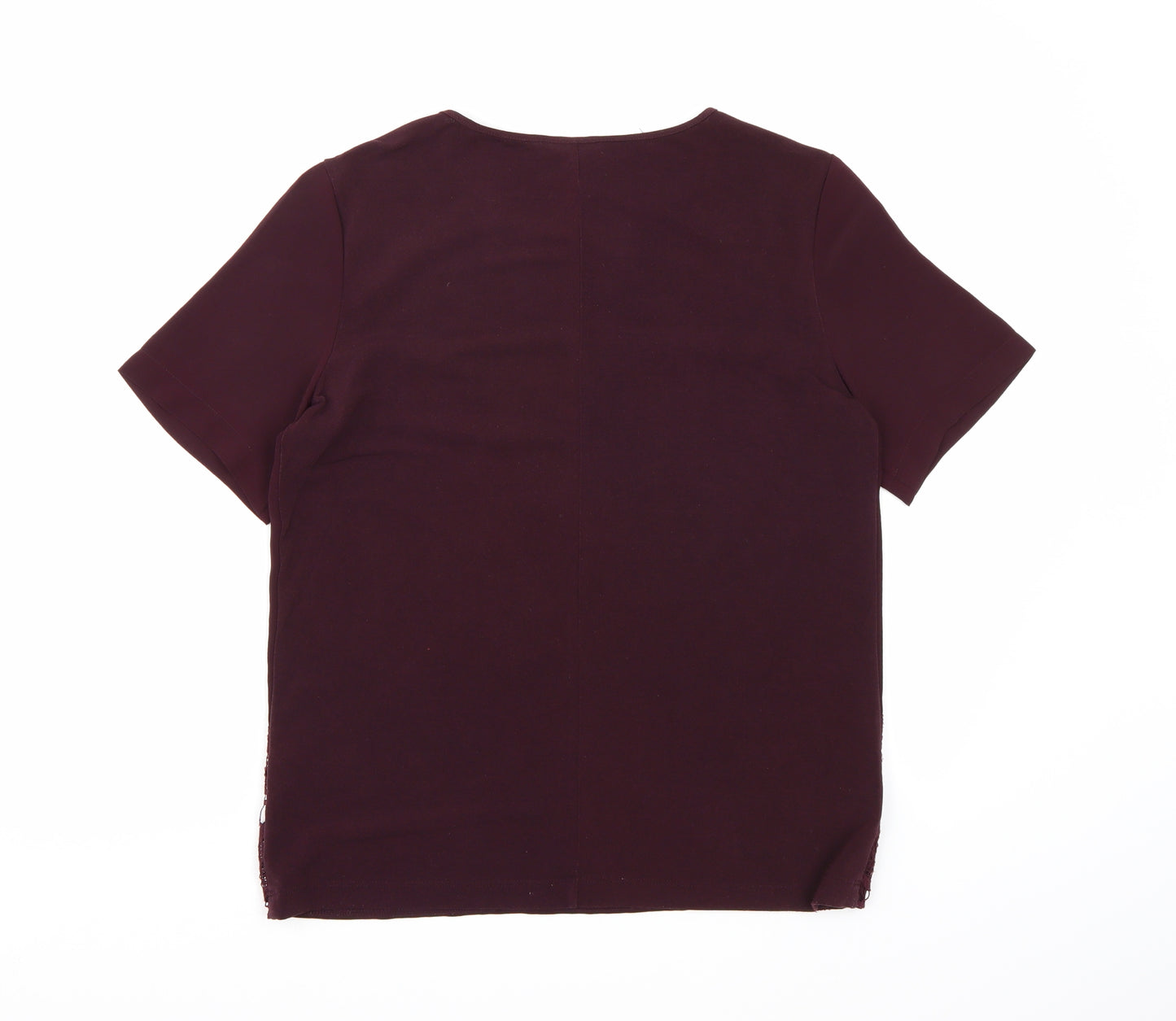 Warehouse Womens Purple   Basic T-Shirt Size 12