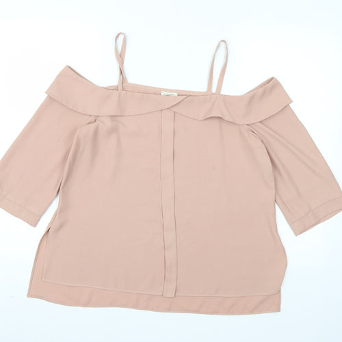 River Island Womens Pink  Chiffon Basic Blouse Size 12