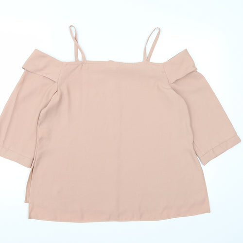 River Island Womens Pink  Chiffon Basic Blouse Size 12