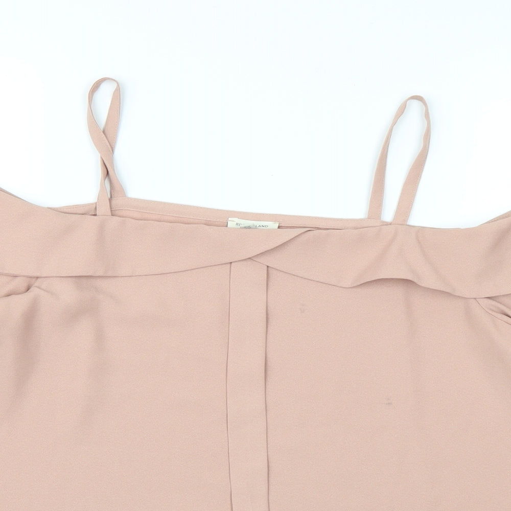 River Island Womens Pink  Chiffon Basic Blouse Size 12