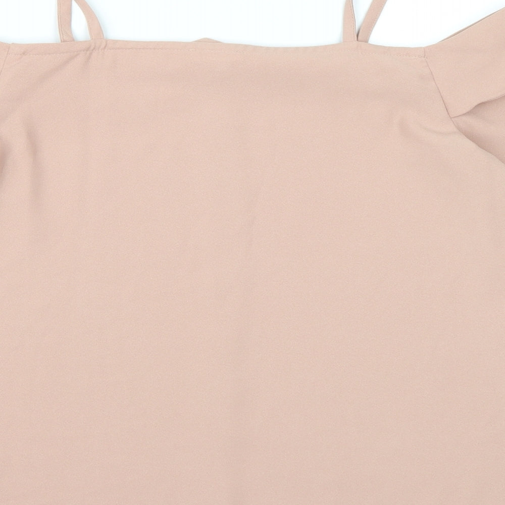River Island Womens Pink  Chiffon Basic Blouse Size 12