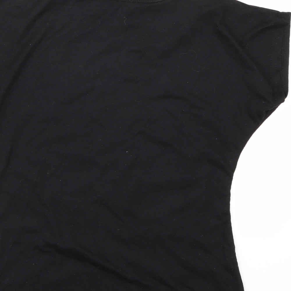 A2Zfor kids Girls Black   Basic T-Shirt Size 9-10 Years