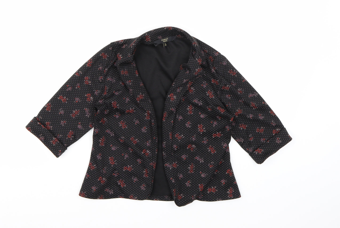 Cosmic Kids Girls Black Floral  Jacket Blazer Size 9 Years