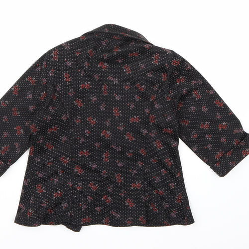Cosmic Kids Girls Black Floral  Jacket Blazer Size 9 Years
