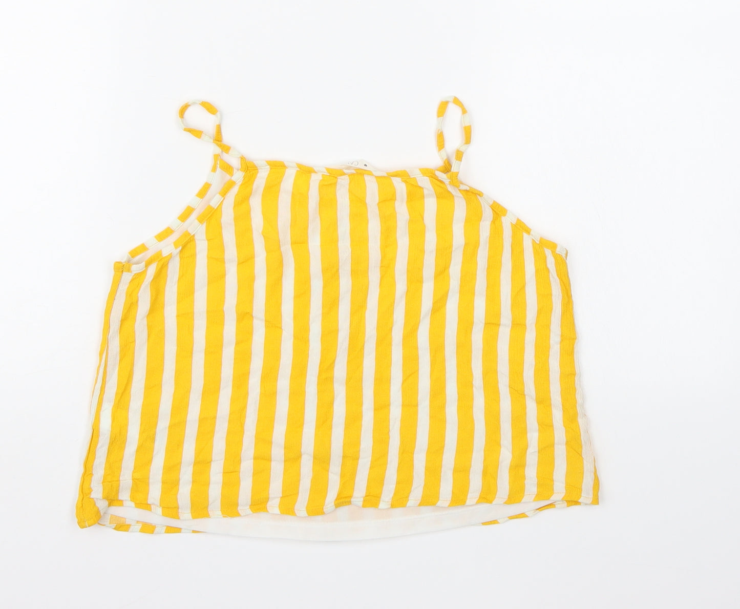 Candy Couture Girls Yellow Striped  Camisole Tank Size 11 Years