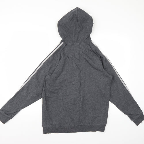adidas Boys Grey  Jersey Full Zip Hoodie Size 15-16 Years