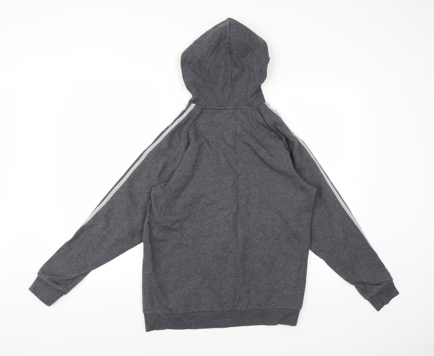 adidas Boys Grey  Jersey Full Zip Hoodie Size 15-16 Years