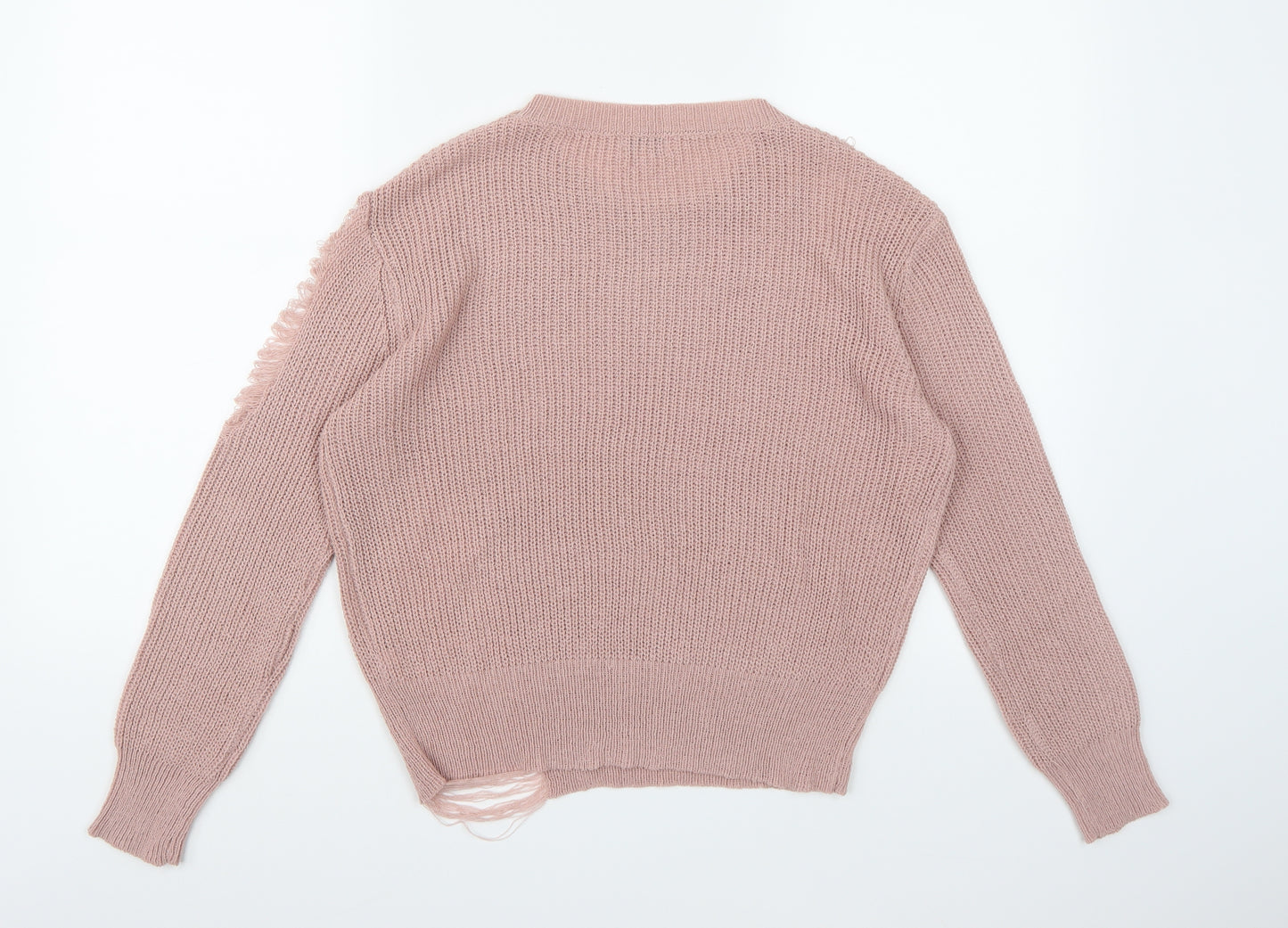 Blue vanilla Womens Pink  Knit Pullover Jumper Size S