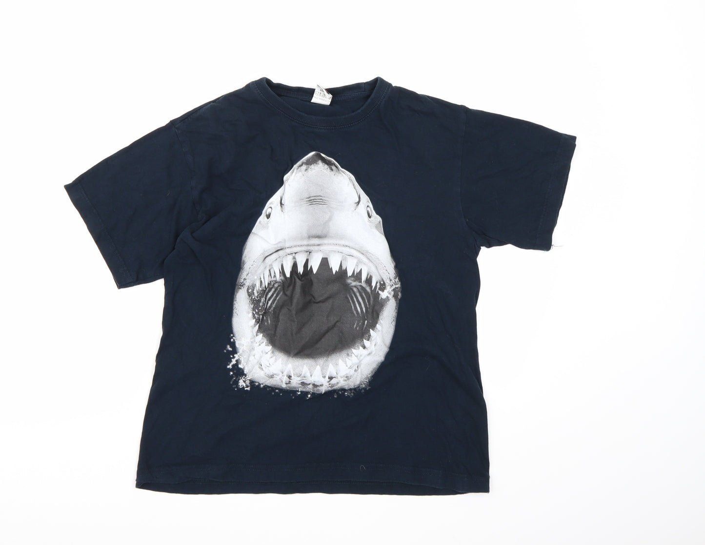 Logo Star Boys Blue   Basic T-Shirt Size 14 Years  - Shark