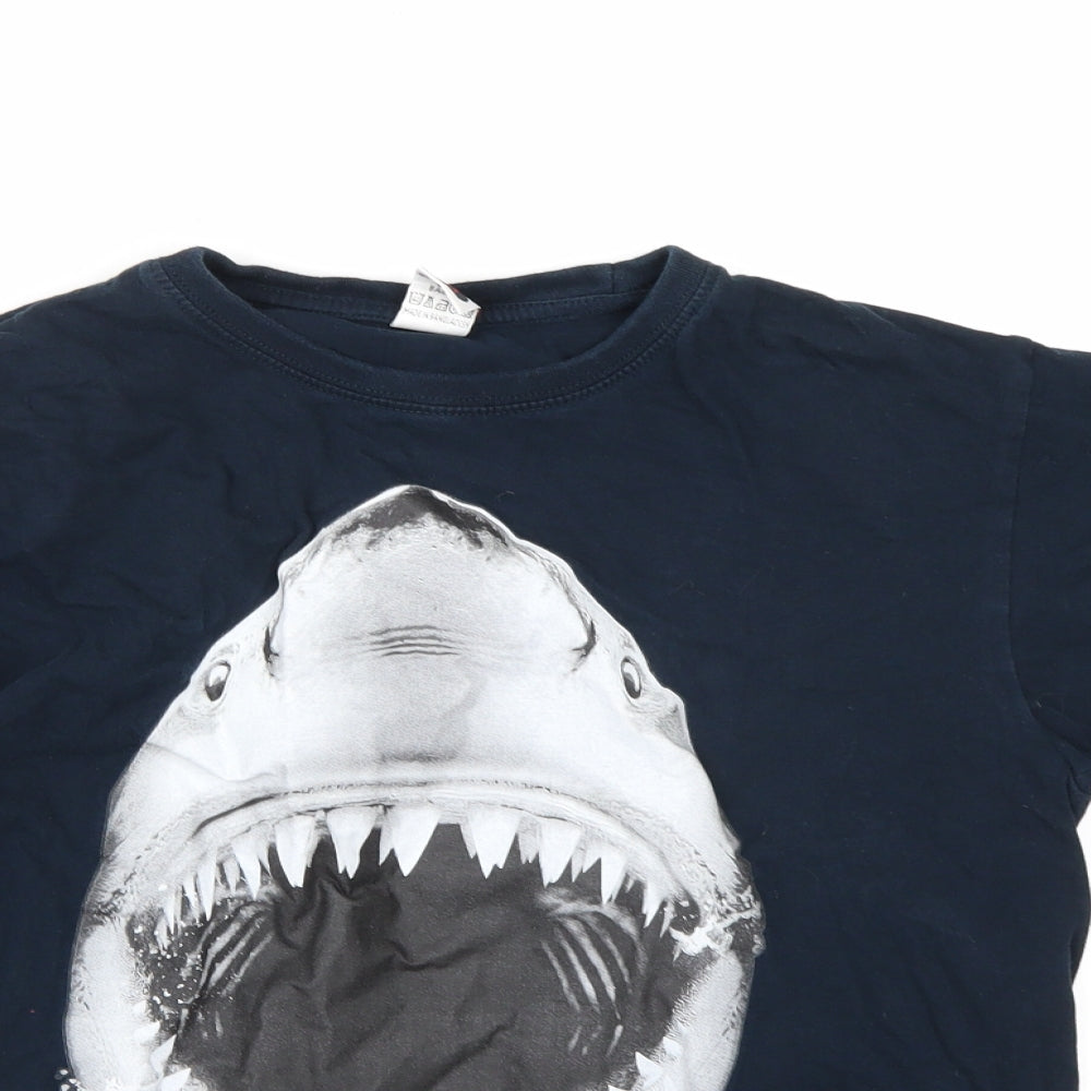 Logo Star Boys Blue   Basic T-Shirt Size 14 Years  - Shark