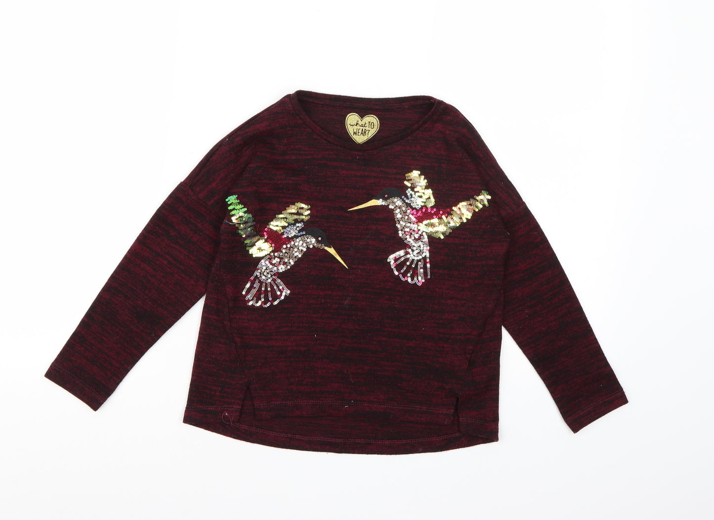 F&F Girls Brown  Knit Pullover Jumper Size 6-7 Years