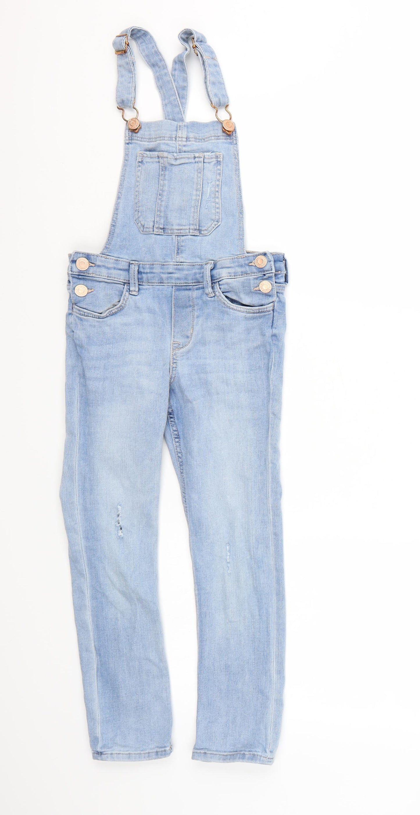 H&M Girls Blue  Denim Dungaree One-Piece Size 7-8 Years
