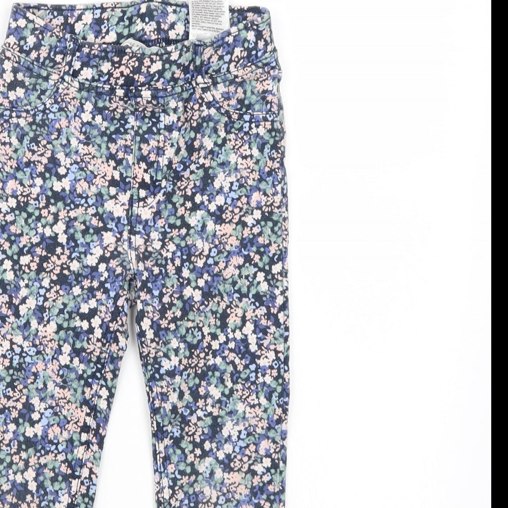 H&M Girls Multicoloured Floral  Pedal Pusher Trousers Size 6 Years
