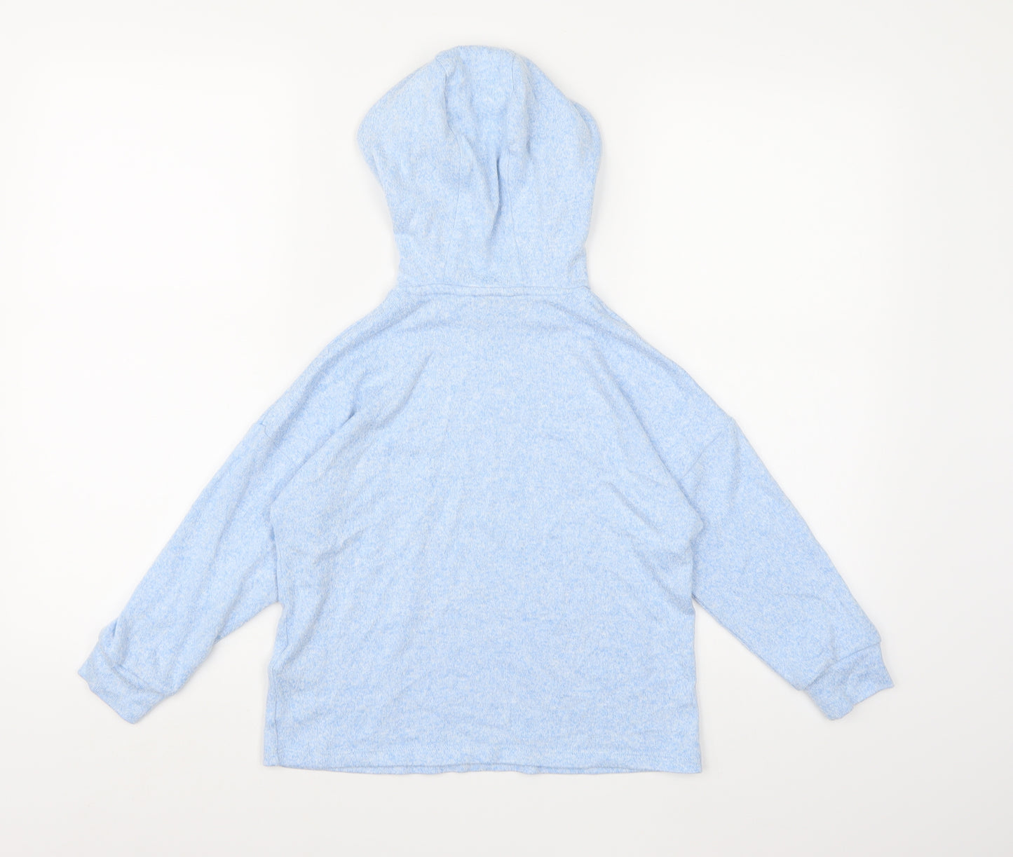 Marks and Spencer Girls Blue  Knit Pullover Hoodie Size 7-8 Years