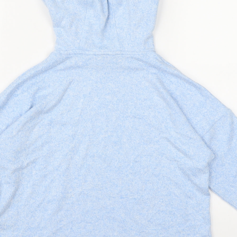 Marks and Spencer Girls Blue  Knit Pullover Hoodie Size 7-8 Years
