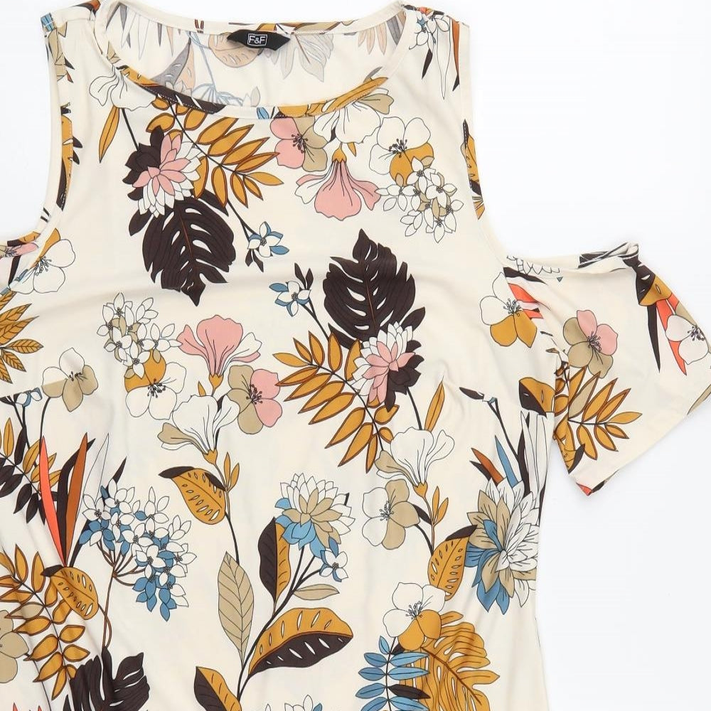 F&F Womens Multicoloured Floral  A-Line  Size 16