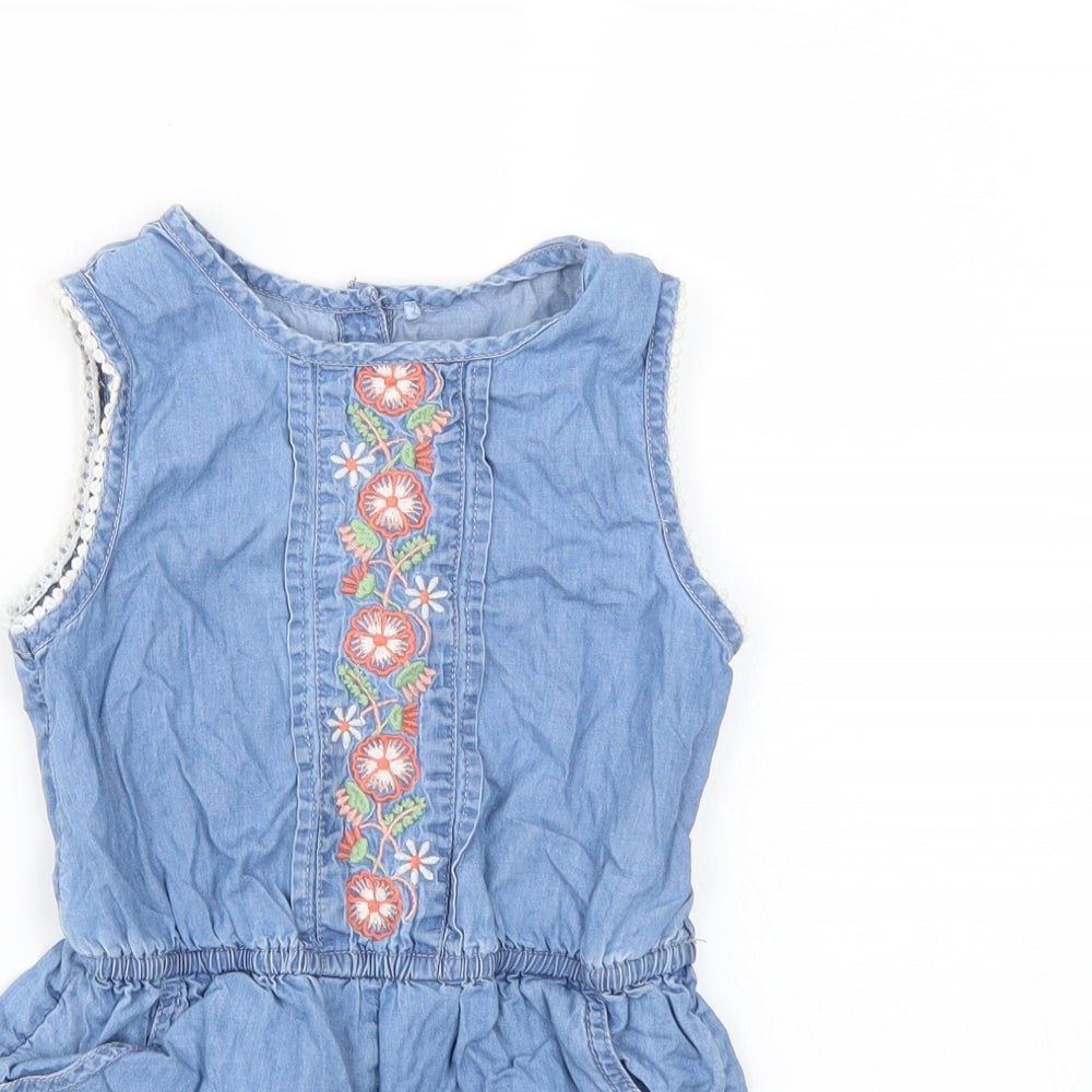 George Girls Blue   Playsuit One-Piece Size 5-6 Years