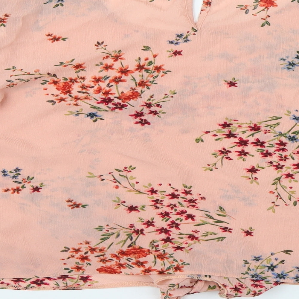 Atmosphere Womens Pink Floral  Wrap Blouse Size 18