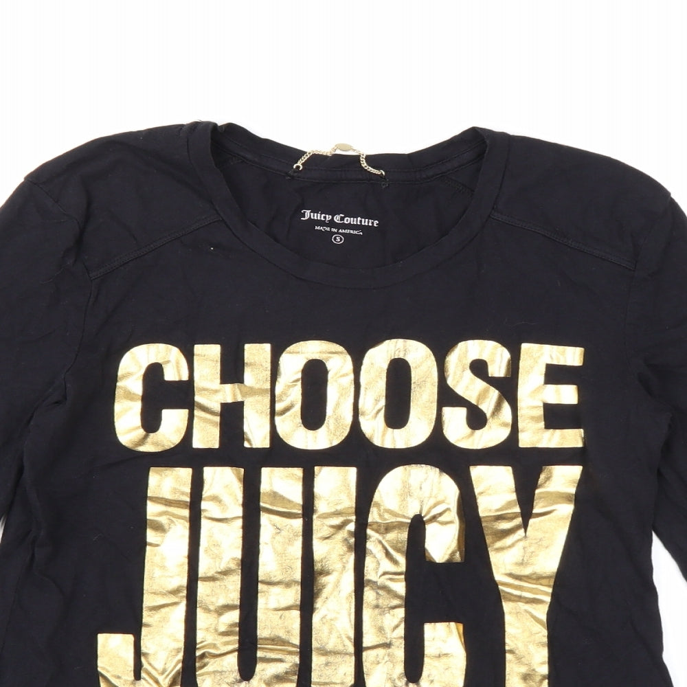 Juicy Couture Womens Black   Basic T-Shirt Size S