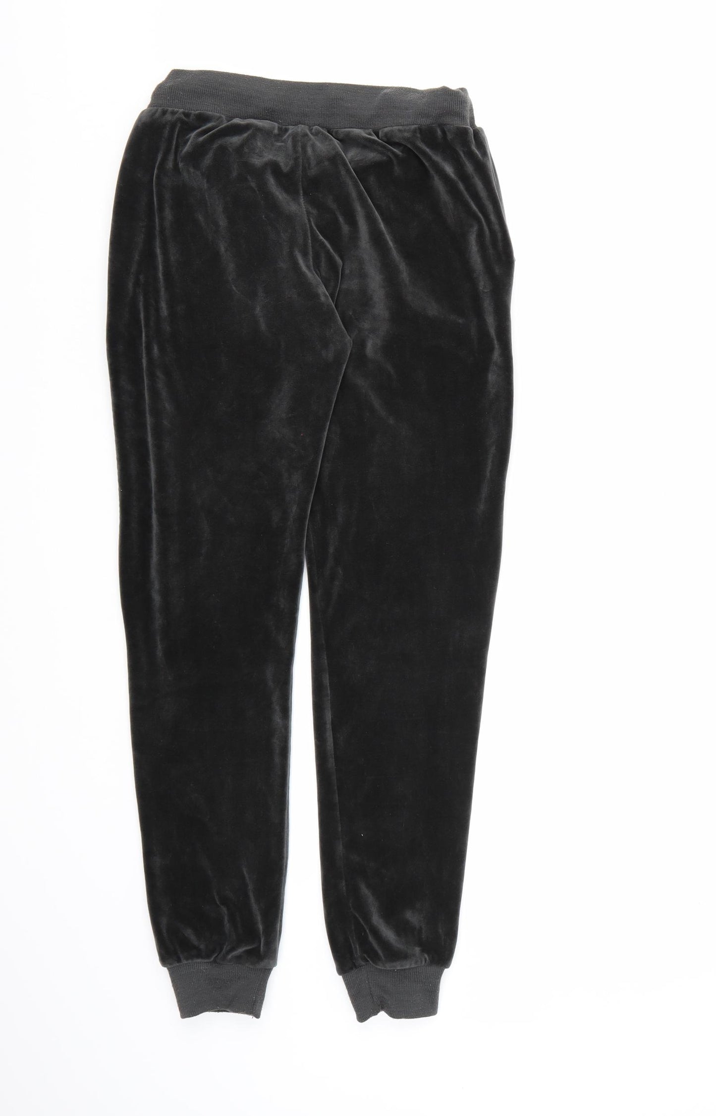 EMMA & ASHLEY Womens Grey  Velour Jogger Trousers Size S L26 in