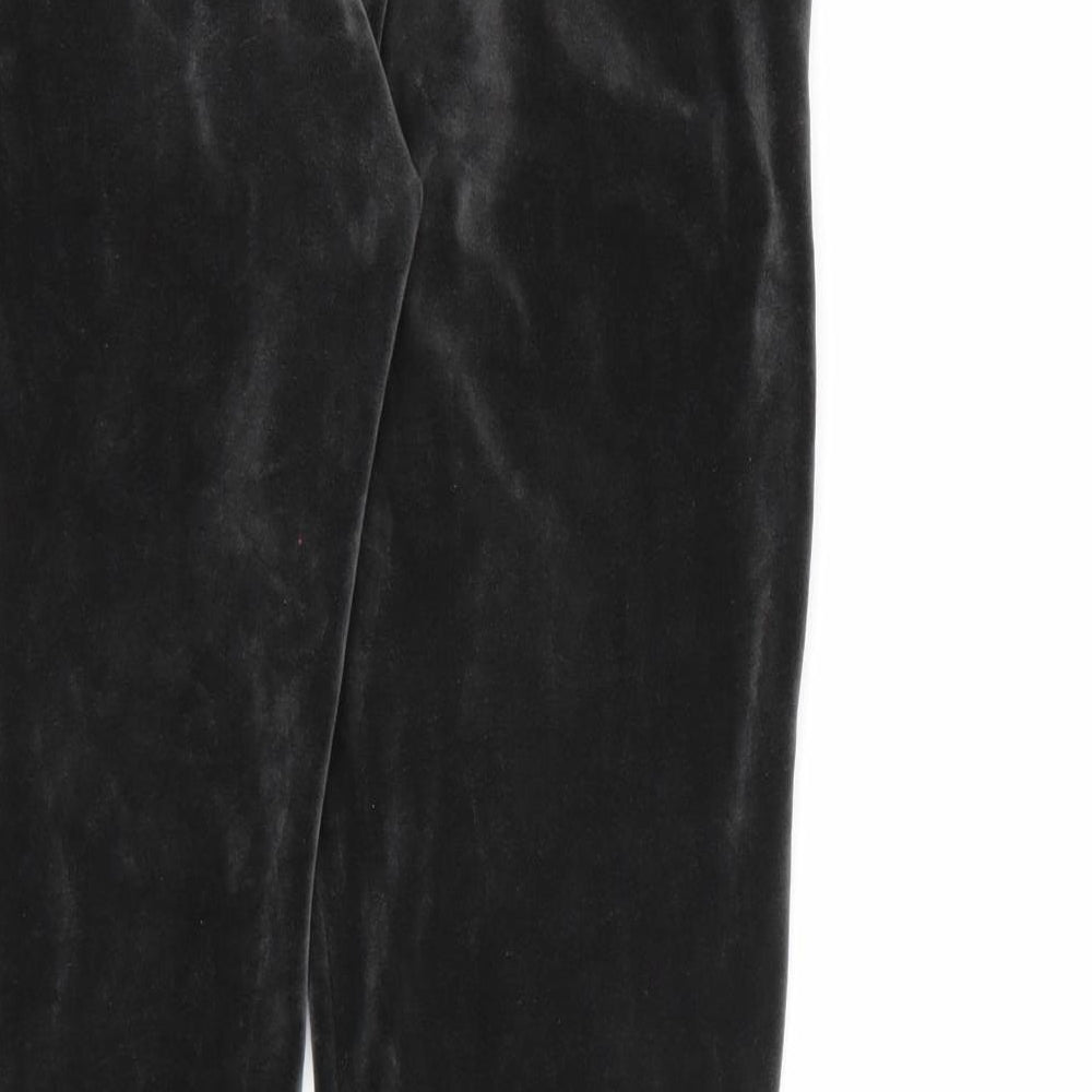 EMMA & ASHLEY Womens Grey  Velour Jogger Trousers Size S L26 in