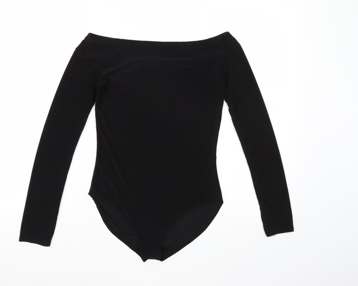 Boohoo Womens Black Bodysuit One-Piece Size 8