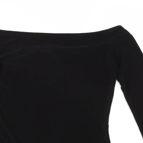 Boohoo Womens Black   Bodysuit One-Piece Size 8
