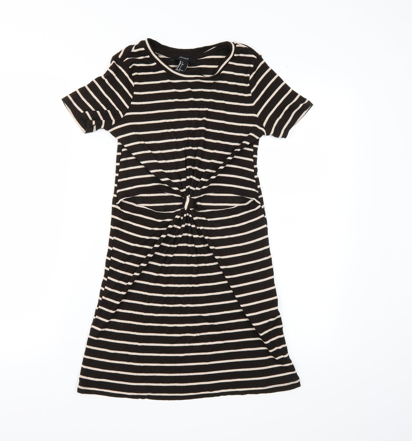 FOREVER 21 Womens Black Striped  T-Shirt Dress  Size S