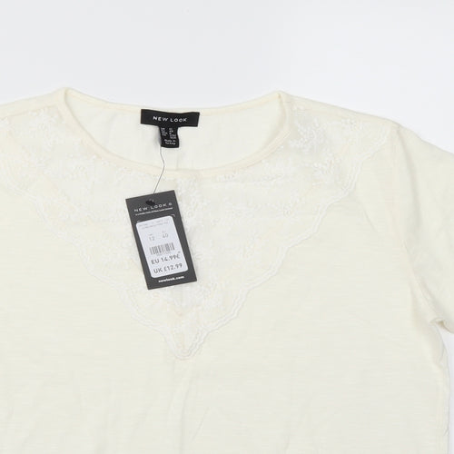 New Look Womens White   Basic T-Shirt Size 12
