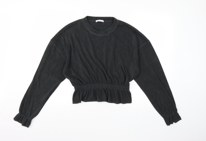 Zara Knit Womens Grey Knit Pullover Jumper Size S