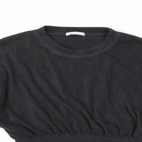 Zara Knit Womens Grey  Knit Pullover Jumper Size S