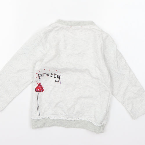 Vogue Fashion Girls Grey  Jersey Pullover Sweatshirt Size 6 Years