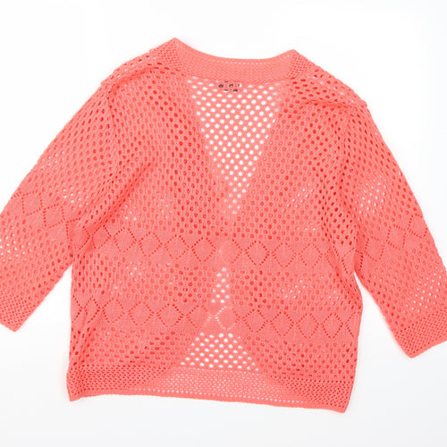 Sabi Womens Pink  Knit Cardigan Jumper Size XL