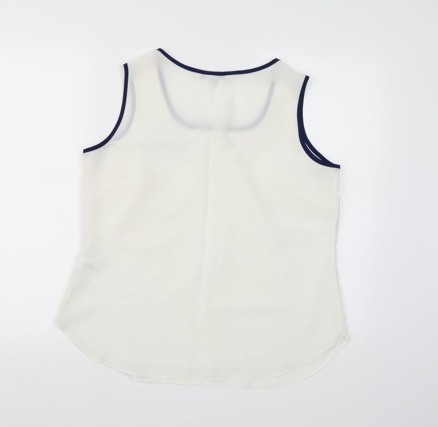Joanna Hope Womens White  Chiffon Camisole Tank Size 14