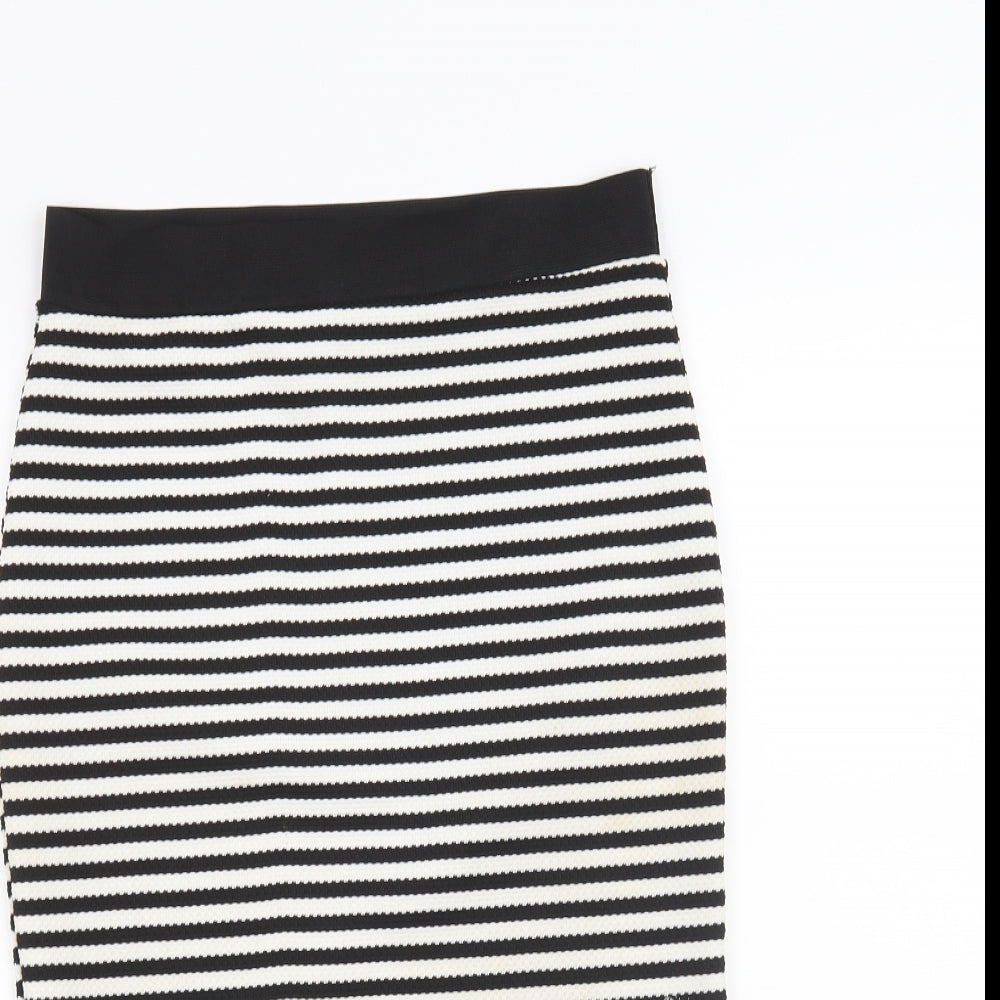 Papaya Womens Black Polka Dot  Straight & Pencil Skirt Size 12