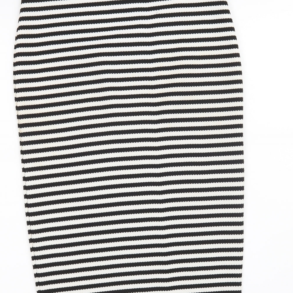 Papaya Womens Black Polka Dot  Straight & Pencil Skirt Size 12